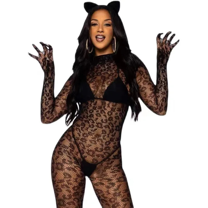 Scarlett Leopard Bodystocking
