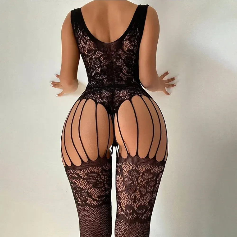 Sabrina Plus Size Crotchless Bodystocking